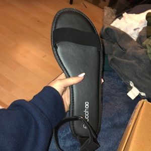 black sandals
